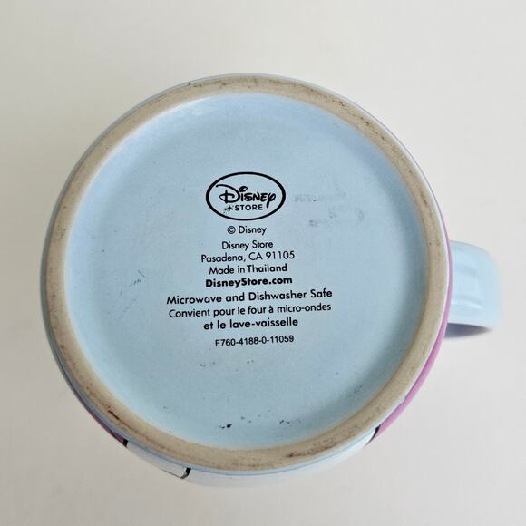 Aristocats Movie Merch Marie Mug Disney Store Pink Cat Coffee Cup Bows Striped - Picture 9 of 9